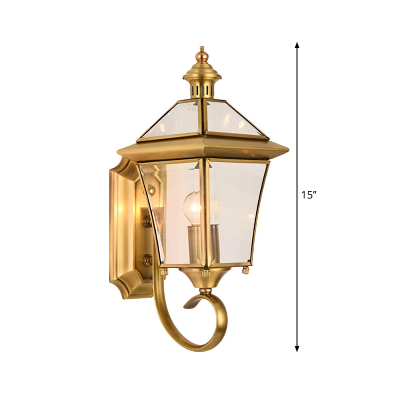 Brehn | Messing Vogelkooi Wandlamp Traditionalist Metaal 1 Licht Balkon Wandmontage Verlichting, 14"/15" Hoog
