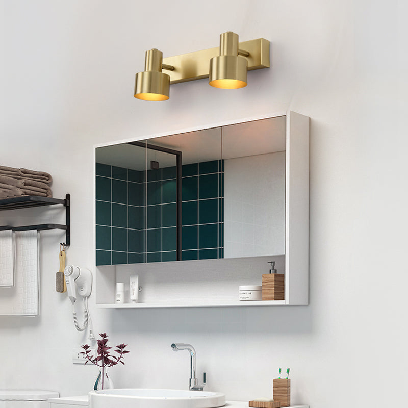 Metall Messing Wand Vanity Licht Zylinder 1/2/3-Birne LED Traditionalist Wandleuchte für Badezimmer | Brehn