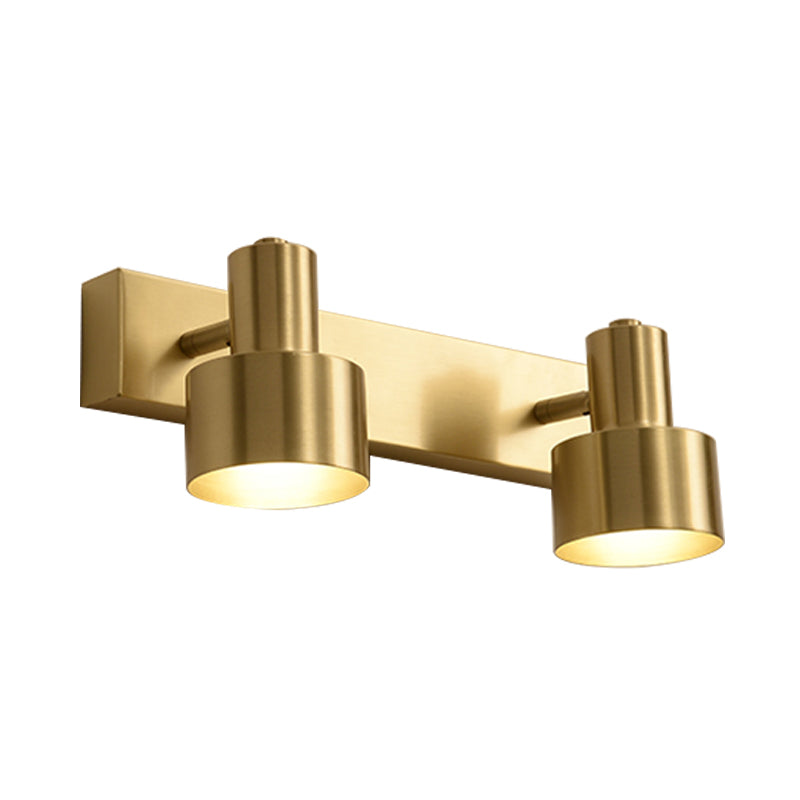 Metall Messing Wand Vanity Licht Zylinder 1/2/3-Birne LED Traditionalist Wandleuchte für Badezimmer | Brehn