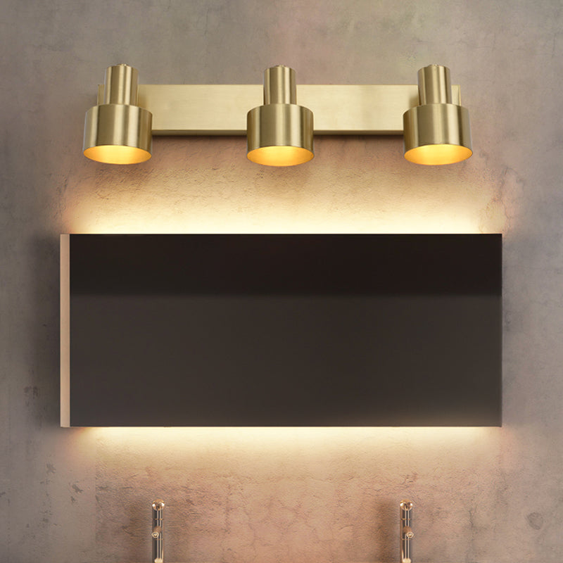Metall Messing Wand Vanity Licht Zylinder 1/2/3-Birne LED Traditionalist Wandleuchte für Badezimmer | Brehn