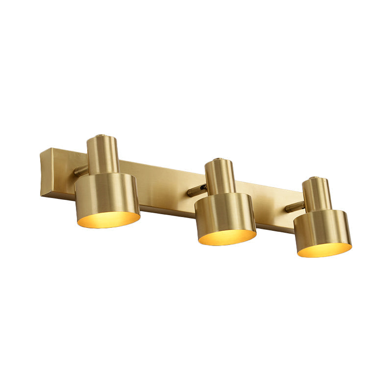 Metall Messing Wand Vanity Licht Zylinder 1/2/3-Birne LED Traditionalist Wandleuchte für Badezimmer | Brehn