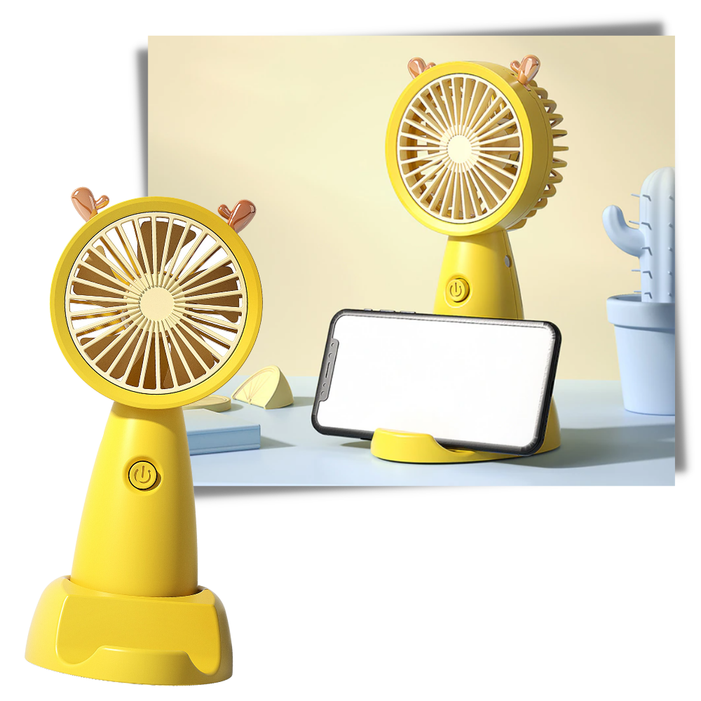 Mini USB Ventilator mit Handyhalter | Brehn