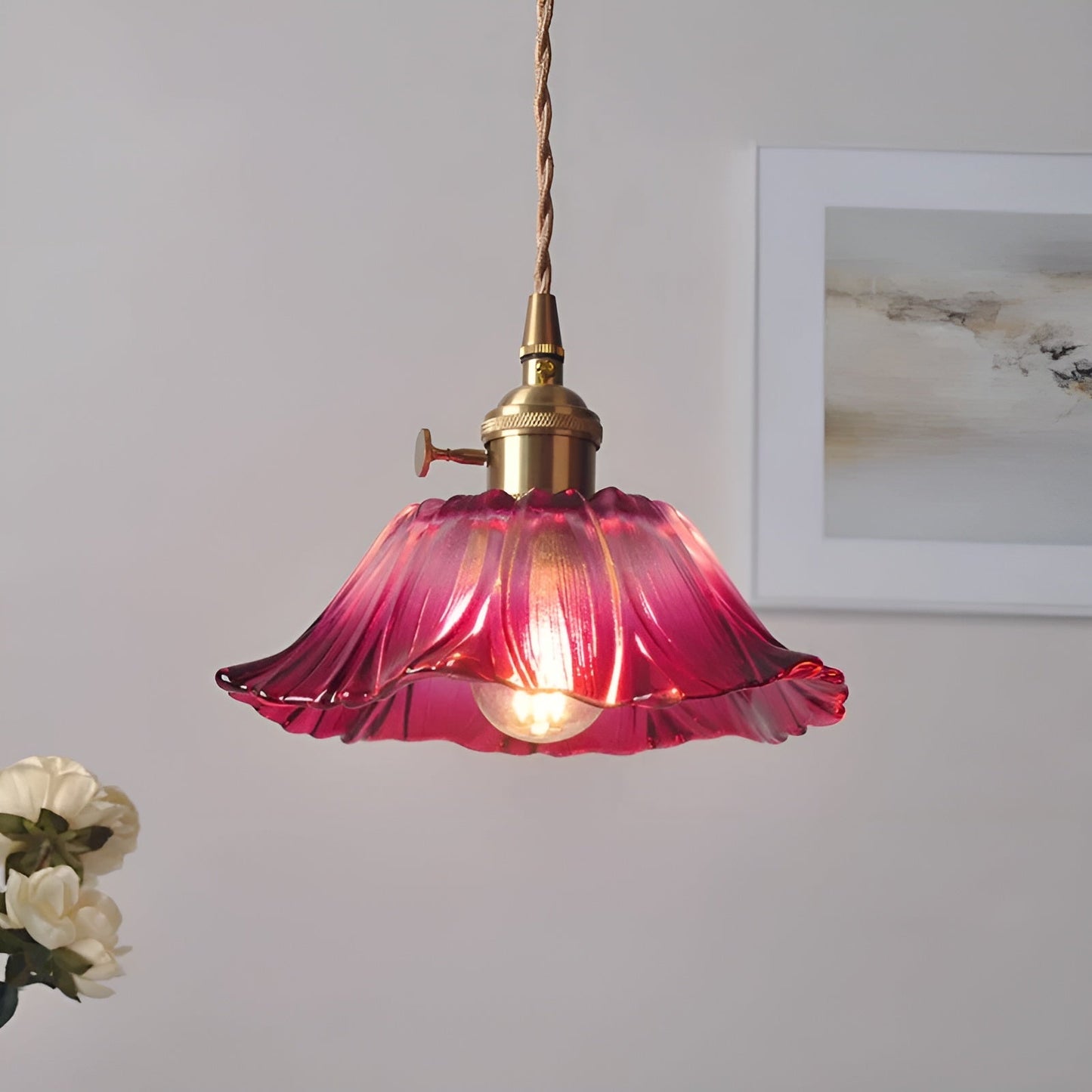 Hängelampe mit Blumenmotiv – Warmes Licht & stilvolles Design | Für Ihr Zuhause