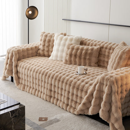 Luxe Ripple Faux Fur Sofa Cover - Modern, Stylisch & Langlebig Sofa Schutz | Brehn