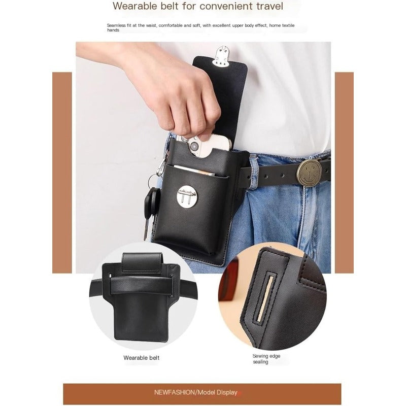 Brehn | PU-Leder Gürteltasche für Handy & Essentials