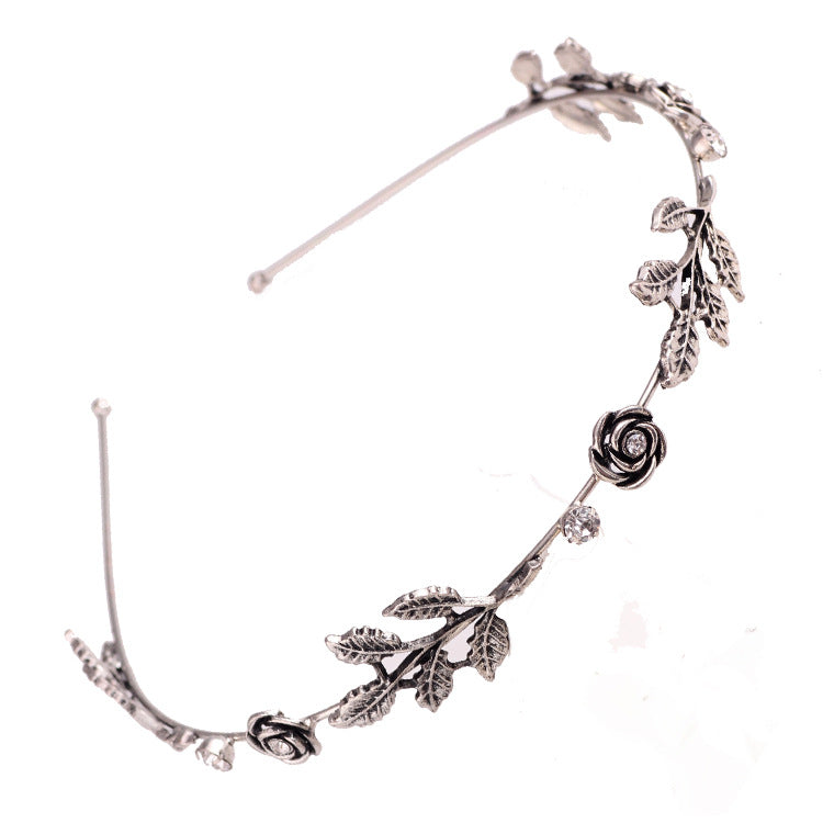 Damen Elegante Haarband mit luxuriösen Blattdesign Brehn