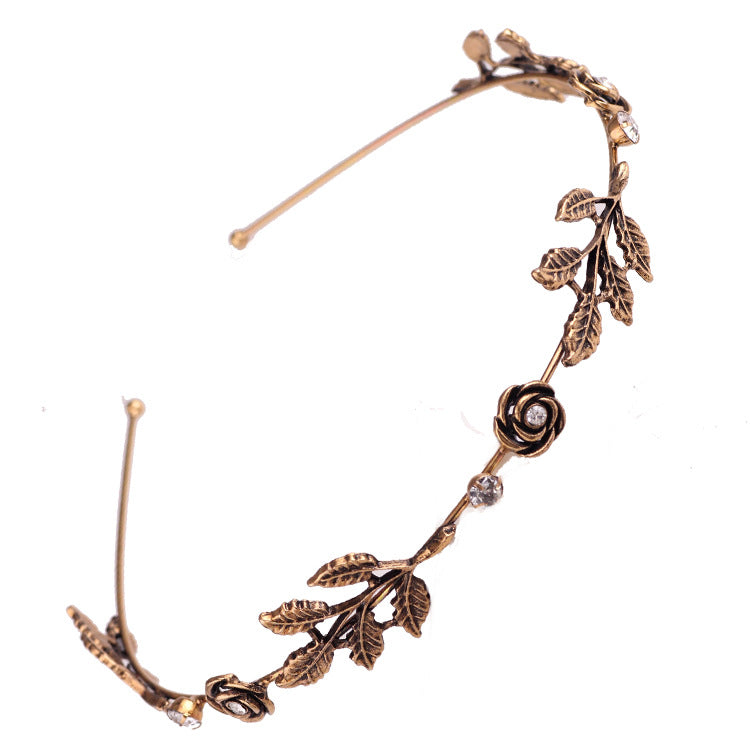 Damen Elegante Haarband mit luxuriösen Blattdesign Brehn