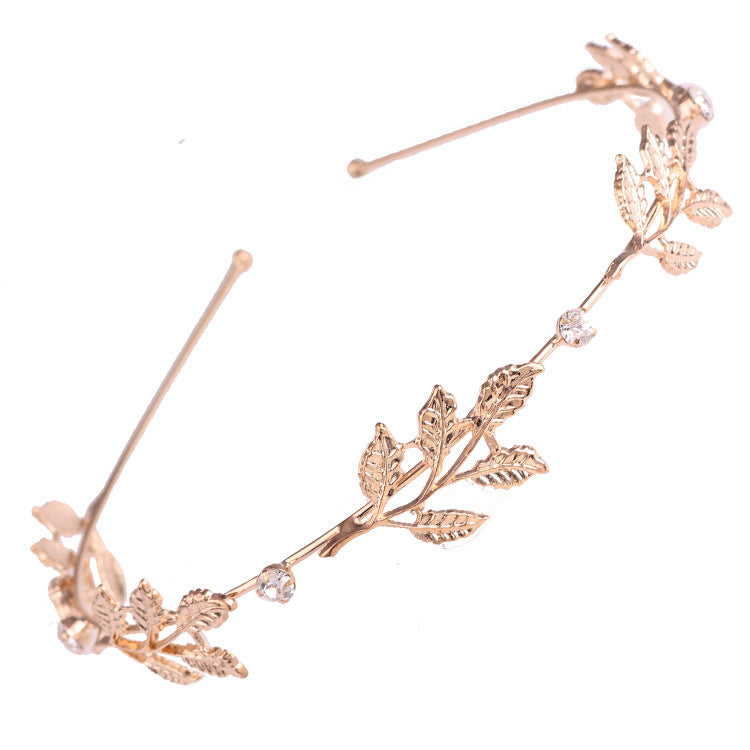 Damen Elegante Haarband mit luxuriösen Blattdesign Brehn
