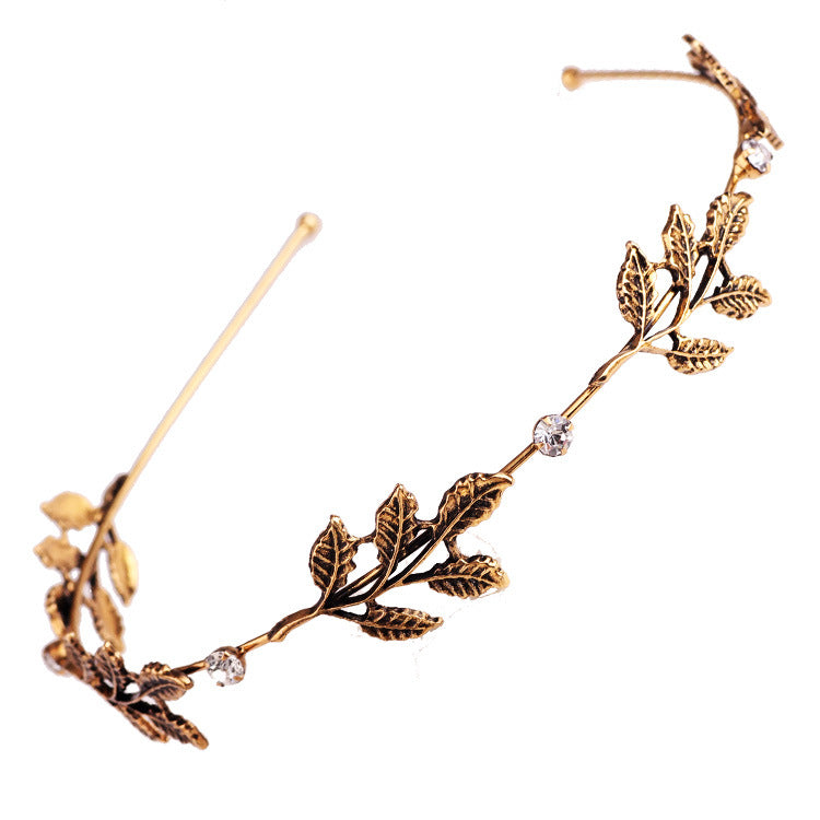 Damen Elegante Haarband mit luxuriösen Blattdesign Brehn
