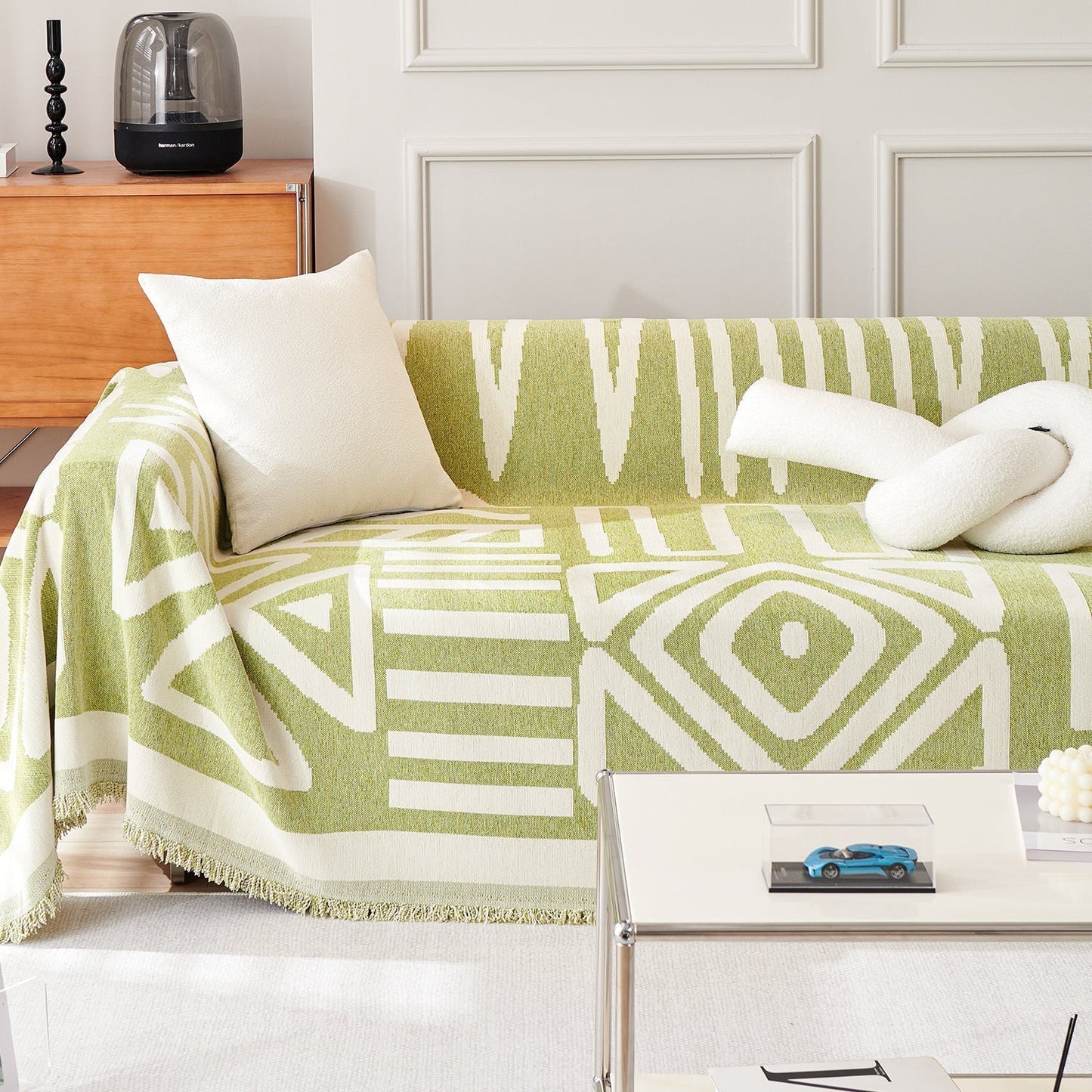 Geometrischer Boho-Stil Sofaüberzug - Modern, Stilvoll & Strapazierfähig Sofa Schutz | Brehn