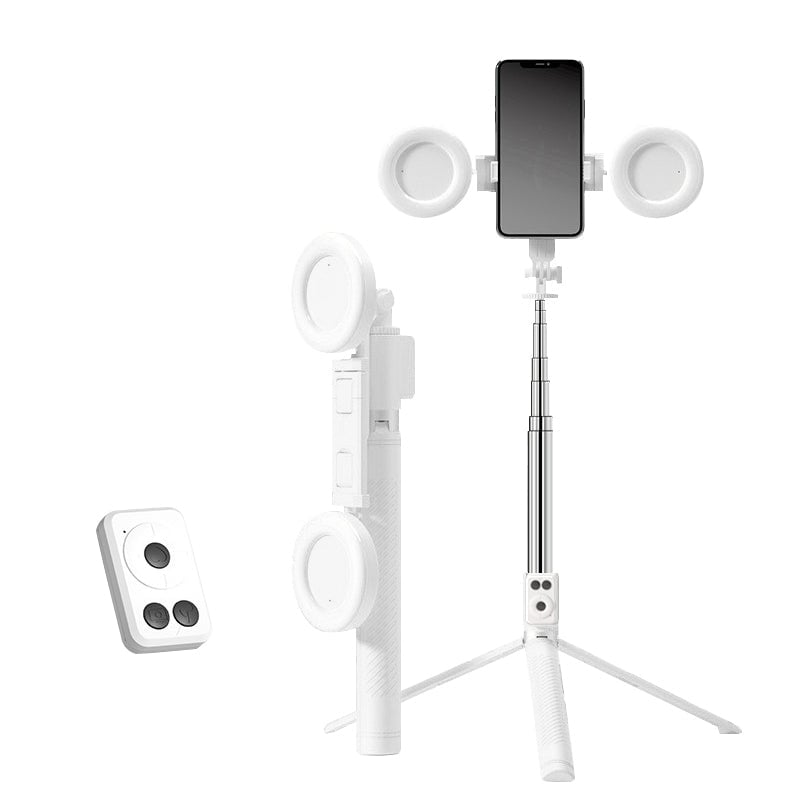 Neuer 6-in-1-Selfie-Stick mit Aufhelllicht