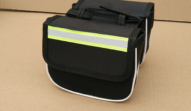 doppelte Pannier-Tasche mit reflektierendem Sicherheitsstreifen und Tragegriff Brehn