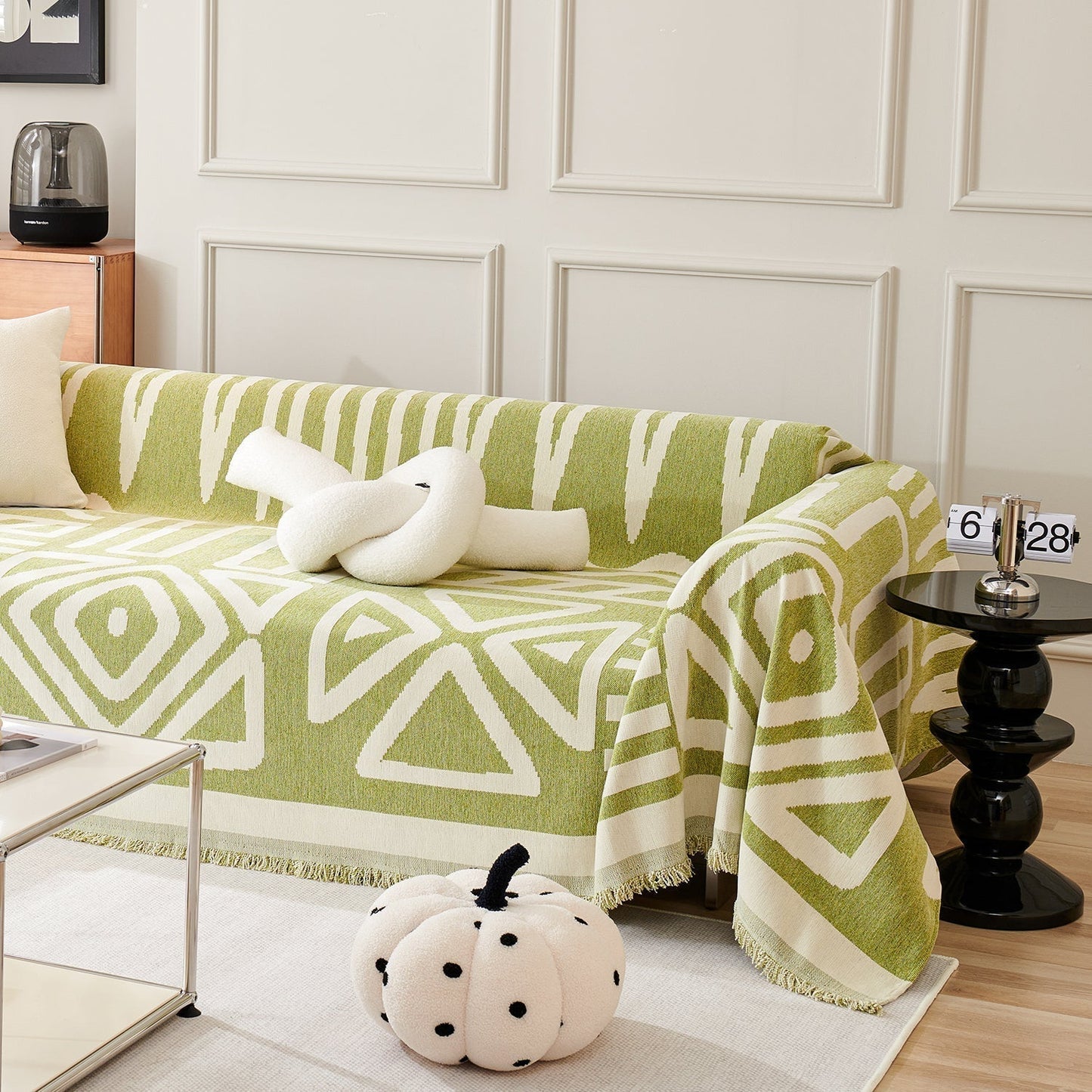 Geometrischer Boho-Stil Sofaüberzug - Modern, Stilvoll & Strapazierfähig Sofa Schutz | Brehn