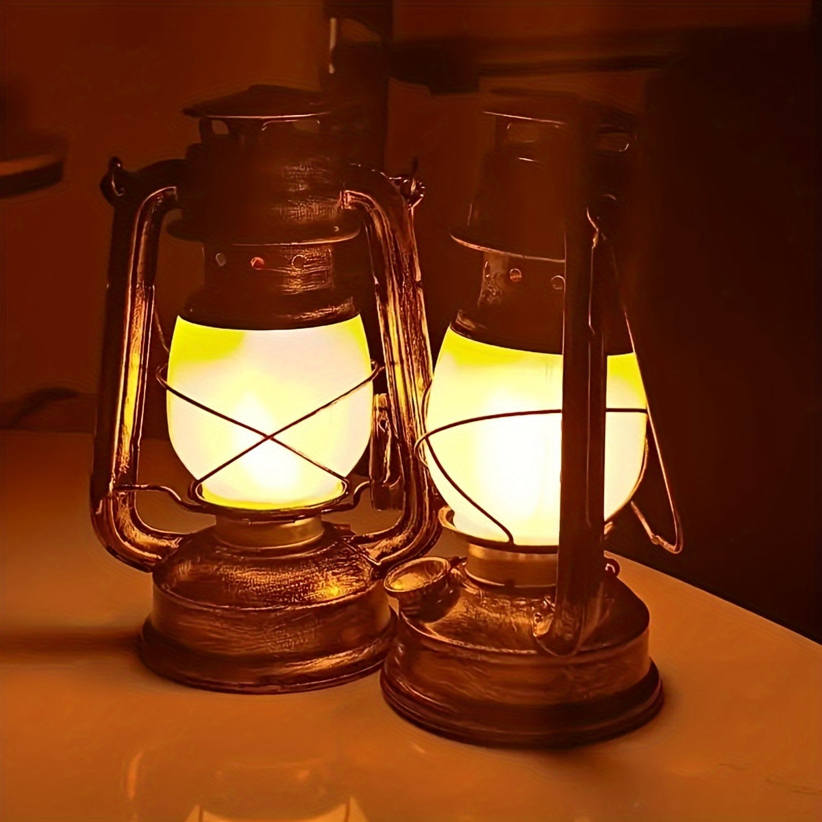 RetroGlow Laterne – Vintage LED Laterne mit Flammenlichteffekt | Brehn