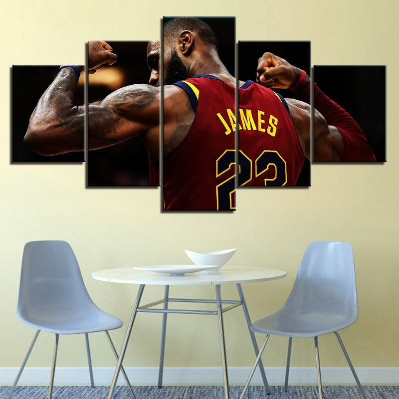 22 James - 5-teiliges Leinwand Wandbild | Brehn