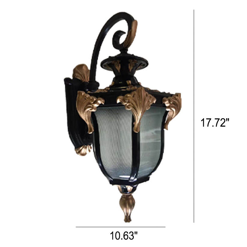 Europäisches Retro-Laternen-Glas Außen wasserdicht 1-Licht Wandleuchte Lamp | Brehn