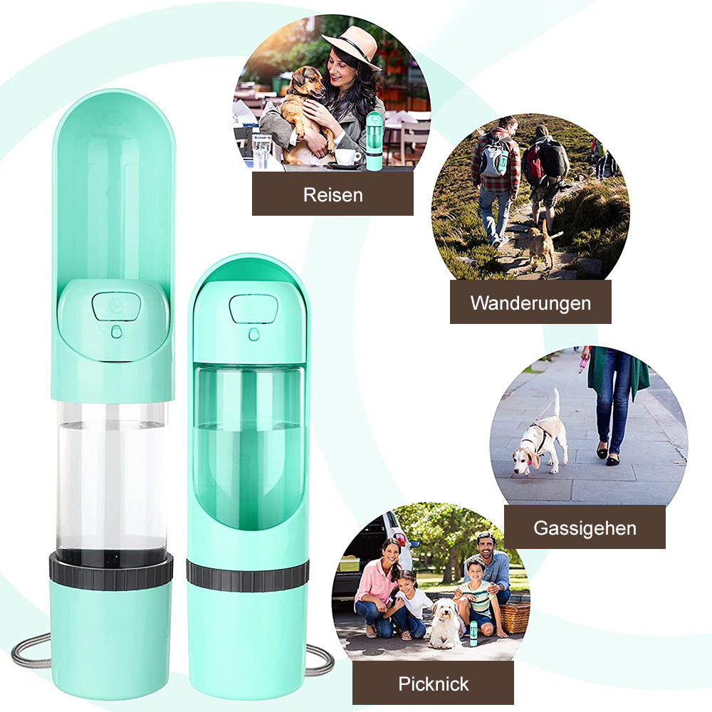 Brehn | 2-in-1 Futter- und Wasserflasche für unterwegs - PawBuddy