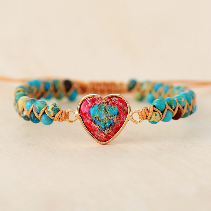Brehn | Leidenschaftliches Herz-Jaspis-Armband
