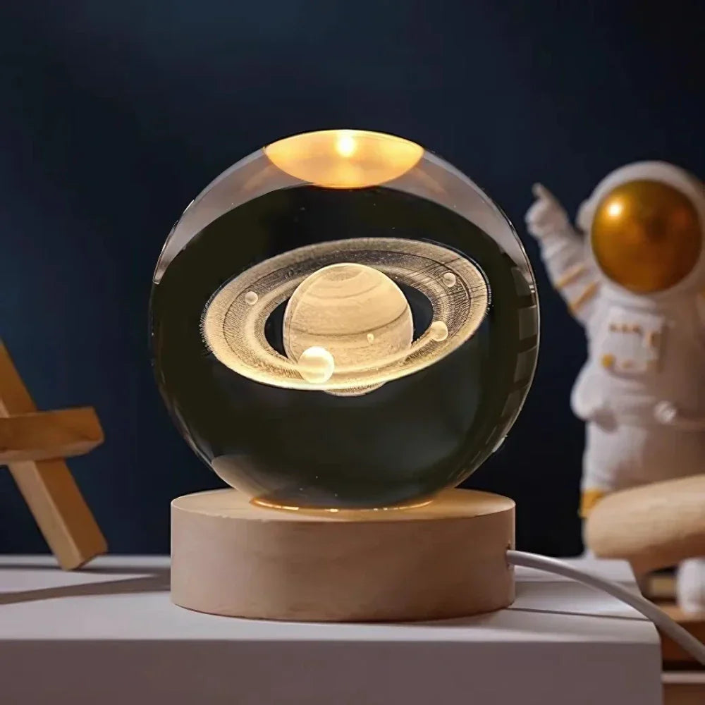 Brehn | LED-Nachtlicht mit 3D-Kristallkugel