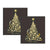 Brehn | Goldene Weihnachtsbaum-Fensteraufkleber für Glas