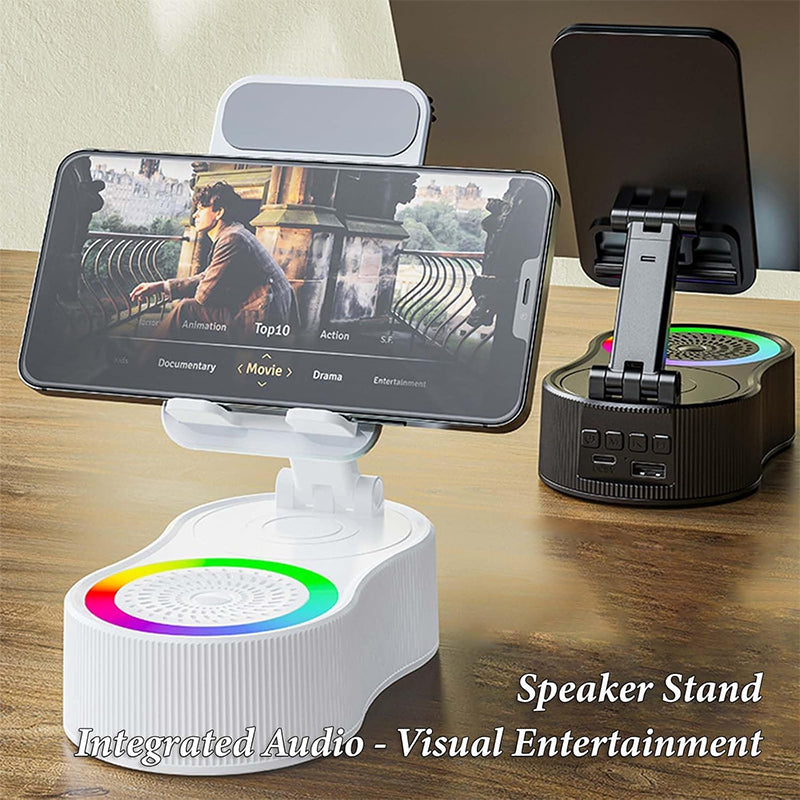 Brehn | 360° einstellbarer Handy-Ständer mit integriertem Bluetooth-Lautsprecher