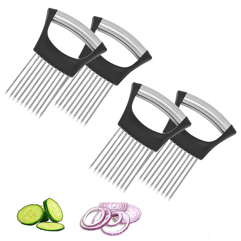 Edelstahl Zwiebel Cutter Halter, Lebensmittel Schneider Assistent Tomatenschneider Halter | Brehn