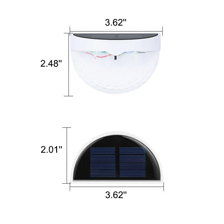 Solar-Halbkreis-Außenwandleuchte, wasserdicht, Schattenwurf, Zaunwandleuchte