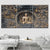 Friedliche Mahavira 3-teilig - Leinwand Wandkunst Malerei