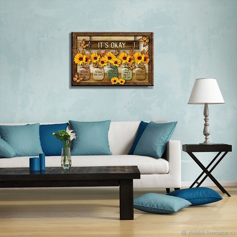 Brehn | Schmetterlings-Sonnenblumen-Wandkunst