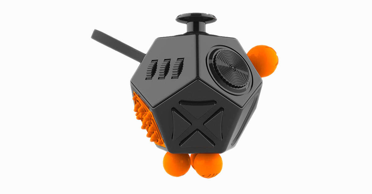 Fidget Dodecagon – 12-seitiger Fidget Cube lindert Stress und Angstzustände, reduziert Depressionen, Würfel für Kinder und Erwachsene mit ADHS, ADS, Zwangsstörungen und Autismus