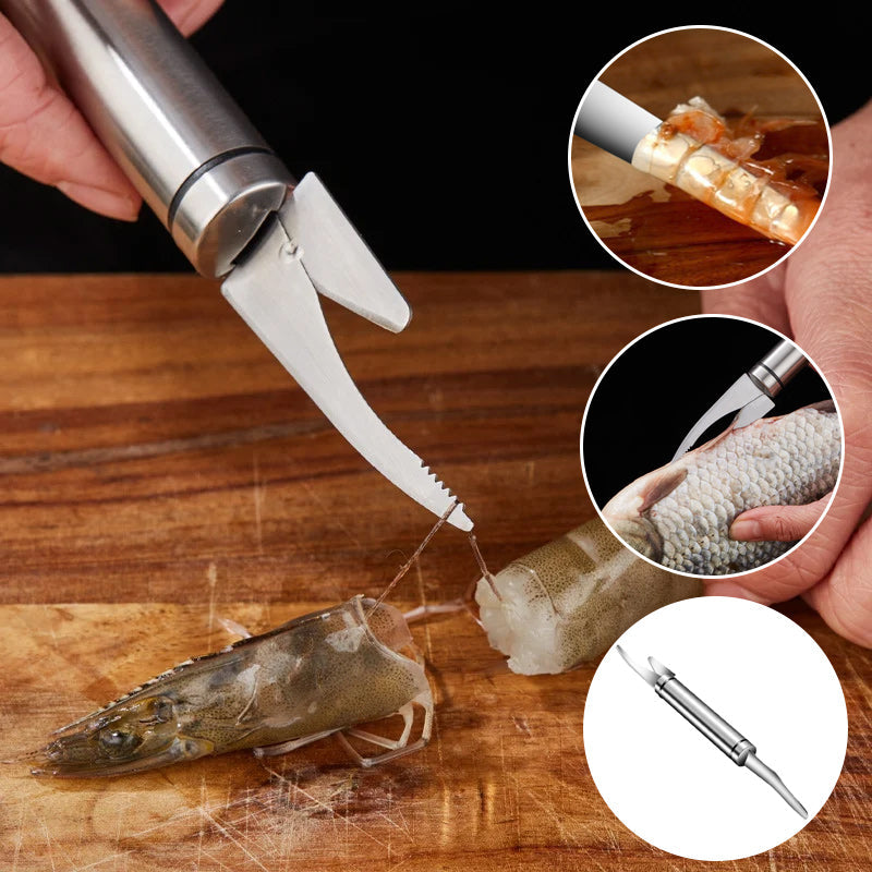 5 in 1 Multifunktionales Garnelenlinie Fischmaul Messer | Brehn