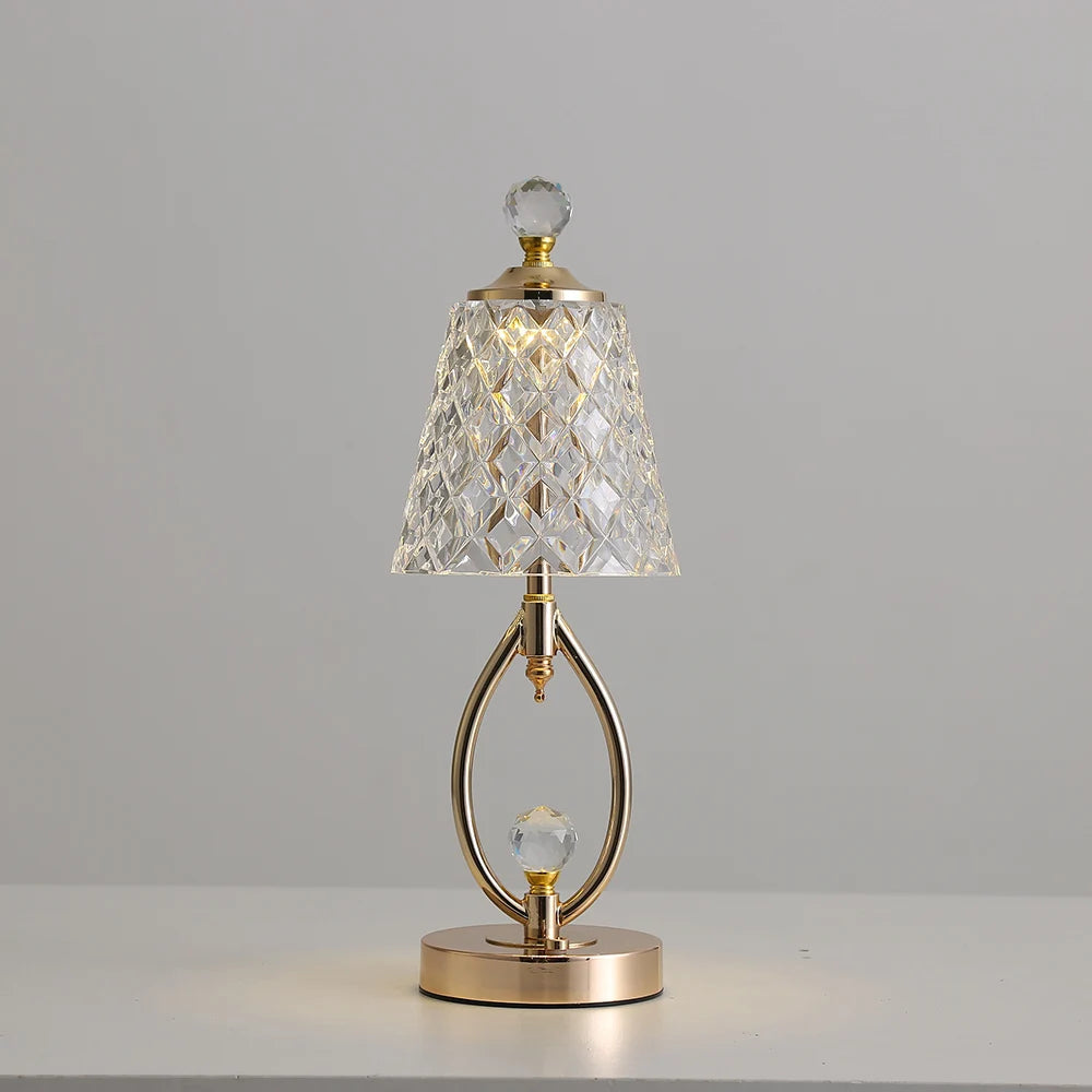 Brehn | Vintage Kristall Tischlampe - Elegante Vintage Kristall Tischlampe für eine bezaubernde Atmosphäre