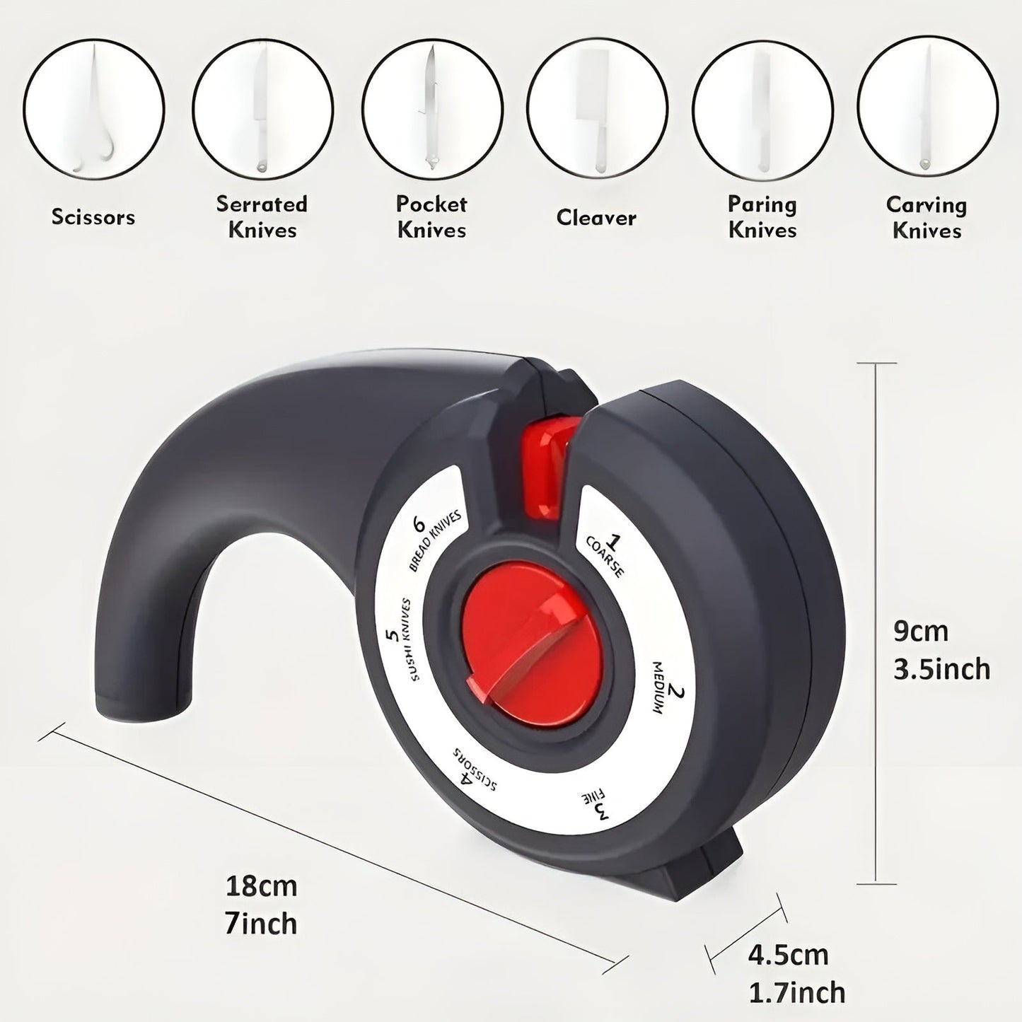 Brehn | 6-in-1 Multi Tool Anti-Rutsch Messer-Schärfer