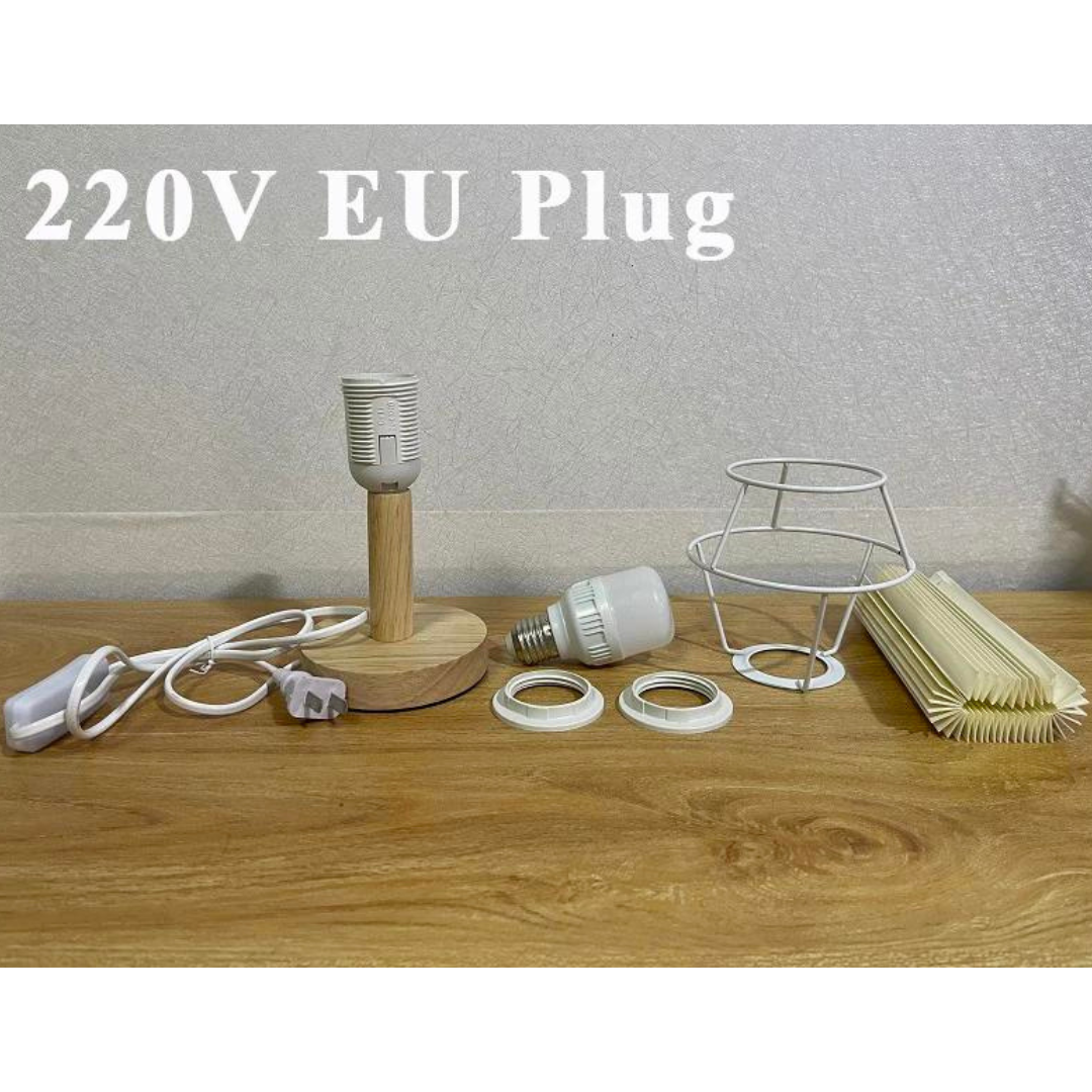 Brehn | Faltbare Plissee Tischlampe - Stilvolle faltbare LED Tischlampe für einzigartiges Innendesign