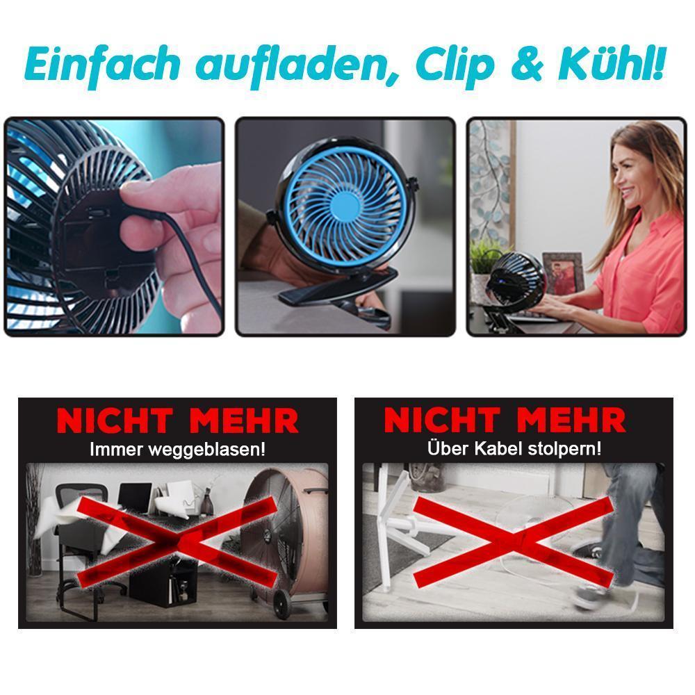360 ° Tragbarer & Wiederaufladbarer Lithium-Ionen Ventilator | Brehn