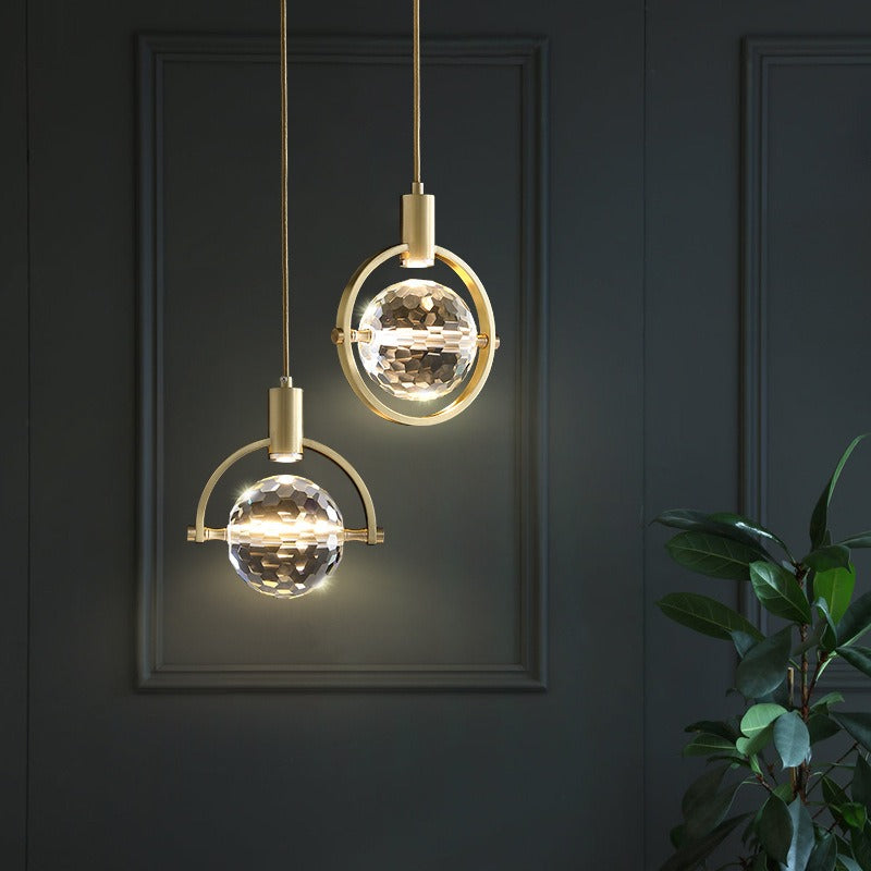 Brehn | CrystalChic Pendelleuchte - Ringförmige LED-Deckenlampe mit funkelneden Kristallen