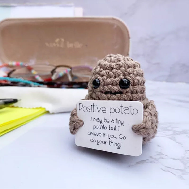 Lustiges Geschenk - Gestrickte positive Kartoffel | Brehn