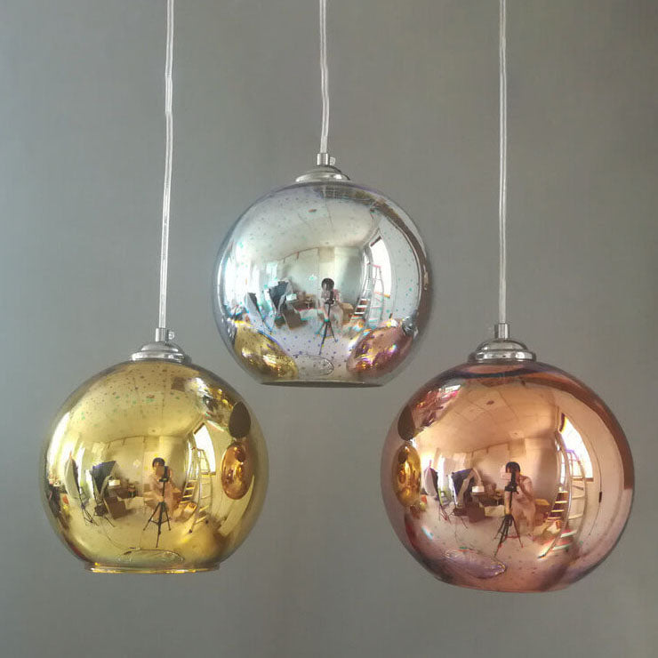 Brehn | Moderne kreative 3D bunte Feuerwerk Glas 1-Licht Kuppel Pendelleuchte