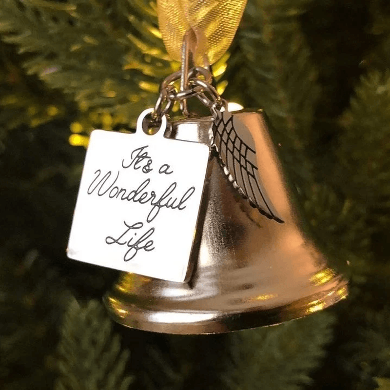 Brehn | 🎄Weihnachtsbaum-Memorial-Ornamente Engel Flügel Glocken Anhänger Hänge-Dekoration