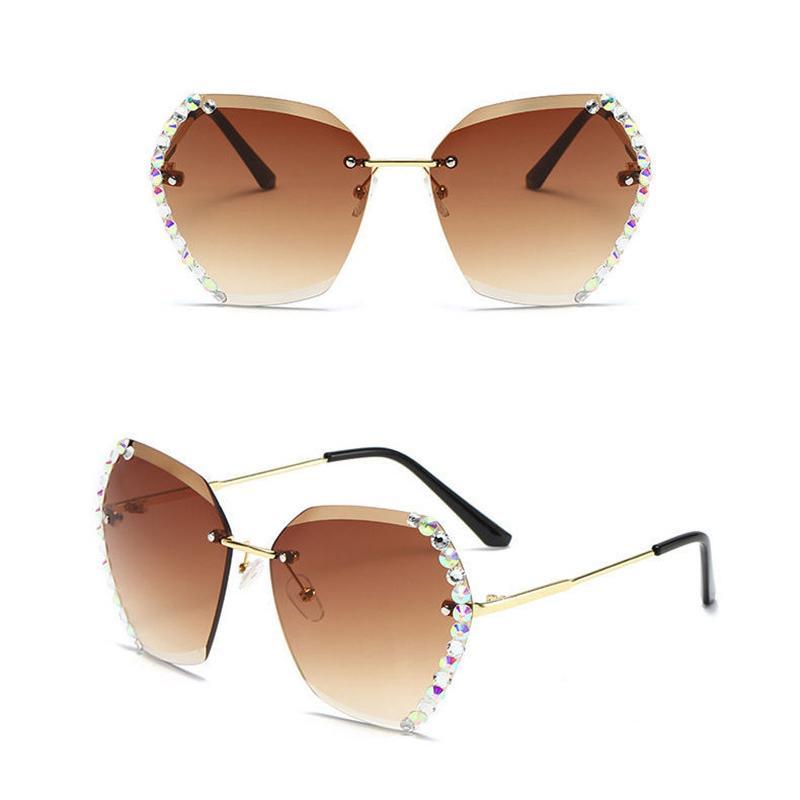 Randlose Sonnenbrille mit Kristall | Brehn