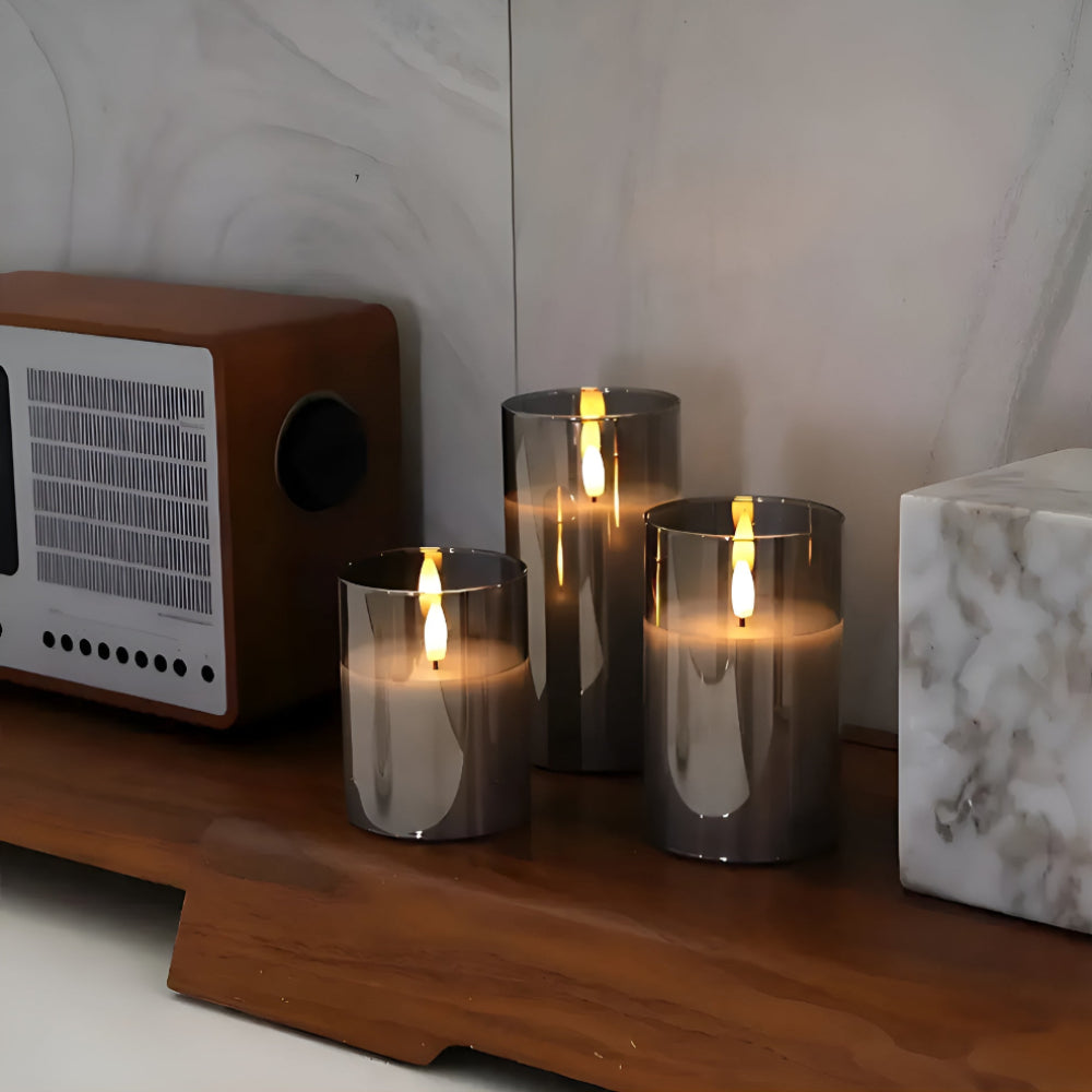 3D Flacker Flameless Kerzen Set | Brehn