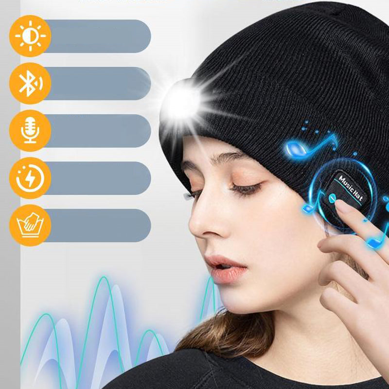 Brehn | LED Bluetooth Mütze mit abnehmbaren Lautsprechern