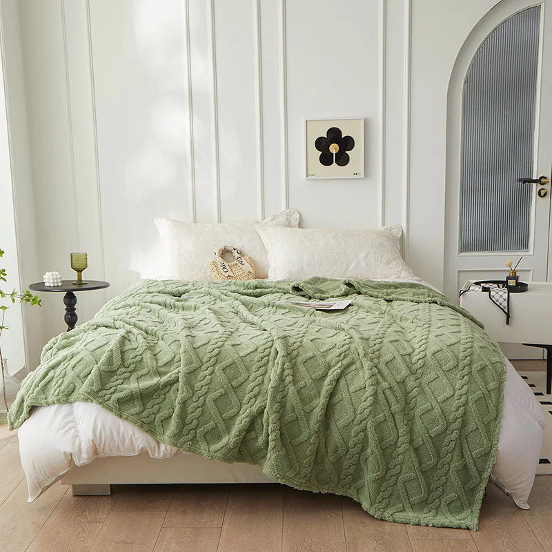 Brehn | Wendbare Dicke Lammwoll-Decke - CozyLuxe