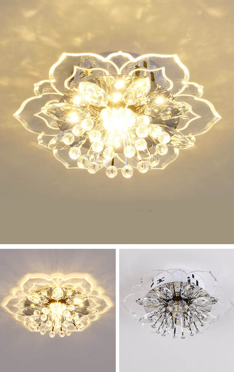 Brehn GlowPetal | LED Kristall Deckenleuchte | Blütenform, RGB Farbwechsel & energieeffizient