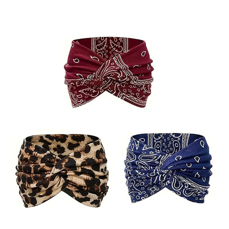 Brehn | Vintage-Stil Breites Batik-Haarband