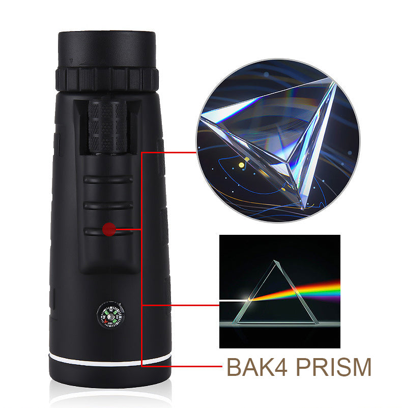 Brehn | 500X Pro High-Resolution Teleskop | Monokular mit FMC-Mehrschichtvergütung | Stickstoffgefüllt & Wasserdicht | Nachtsicht-Optimierung | Kompakt-Optik für Astronomie & Outdoor
