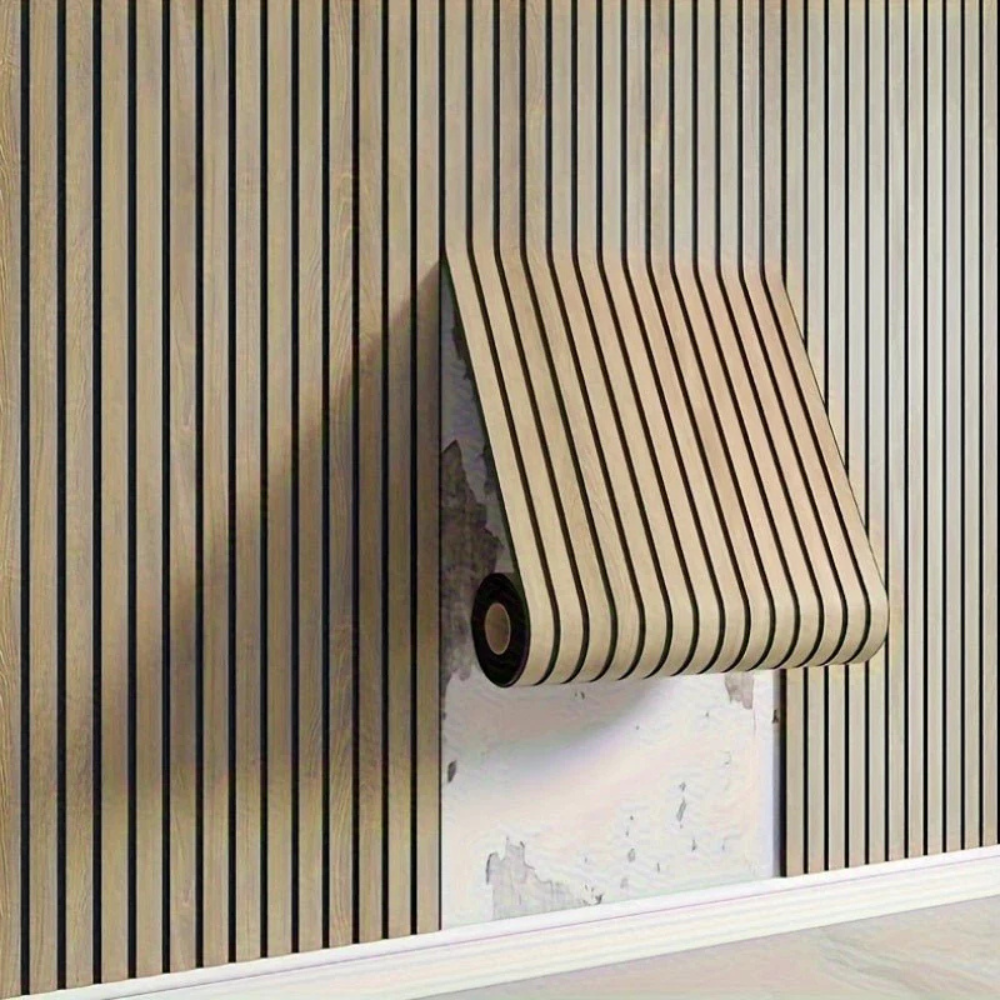 Wandaufkleber 3D-Holzoptik PVC-Platte selbstklebend wasserdicht