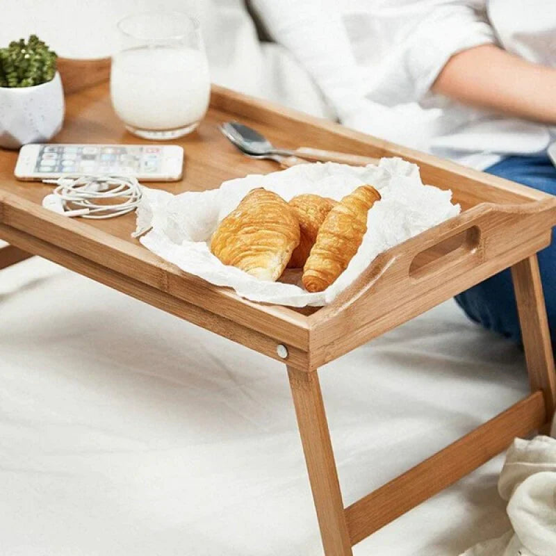 Bambus Frühstück Tablett Bett Tisch Brehn