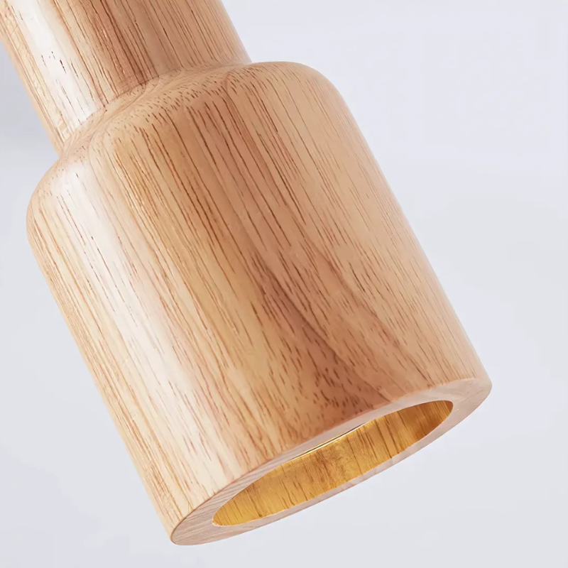 Brehn | Skandinavische Moderne LED Pendelleuchte aus Holz