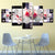 Zarte Pink Zentrale Orchideen 5 Teile - Leinwand Wandkunst Malerei